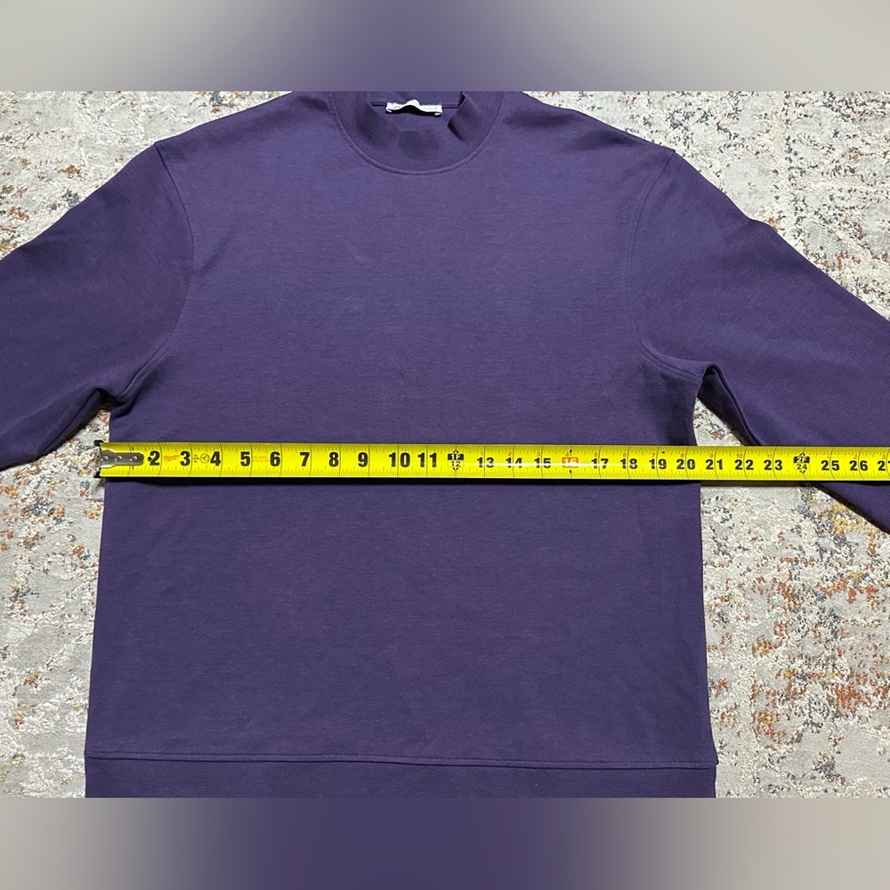ZARA Men’s purple mock neck premium sweatshirt size Medium - Picture 10 of 11